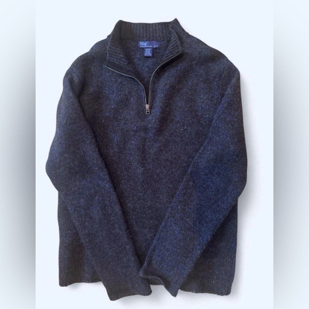 Urban Outfitters BDG Wool Blend Navy Blue Quarter Zip Sweater- Men’s M Outdoors